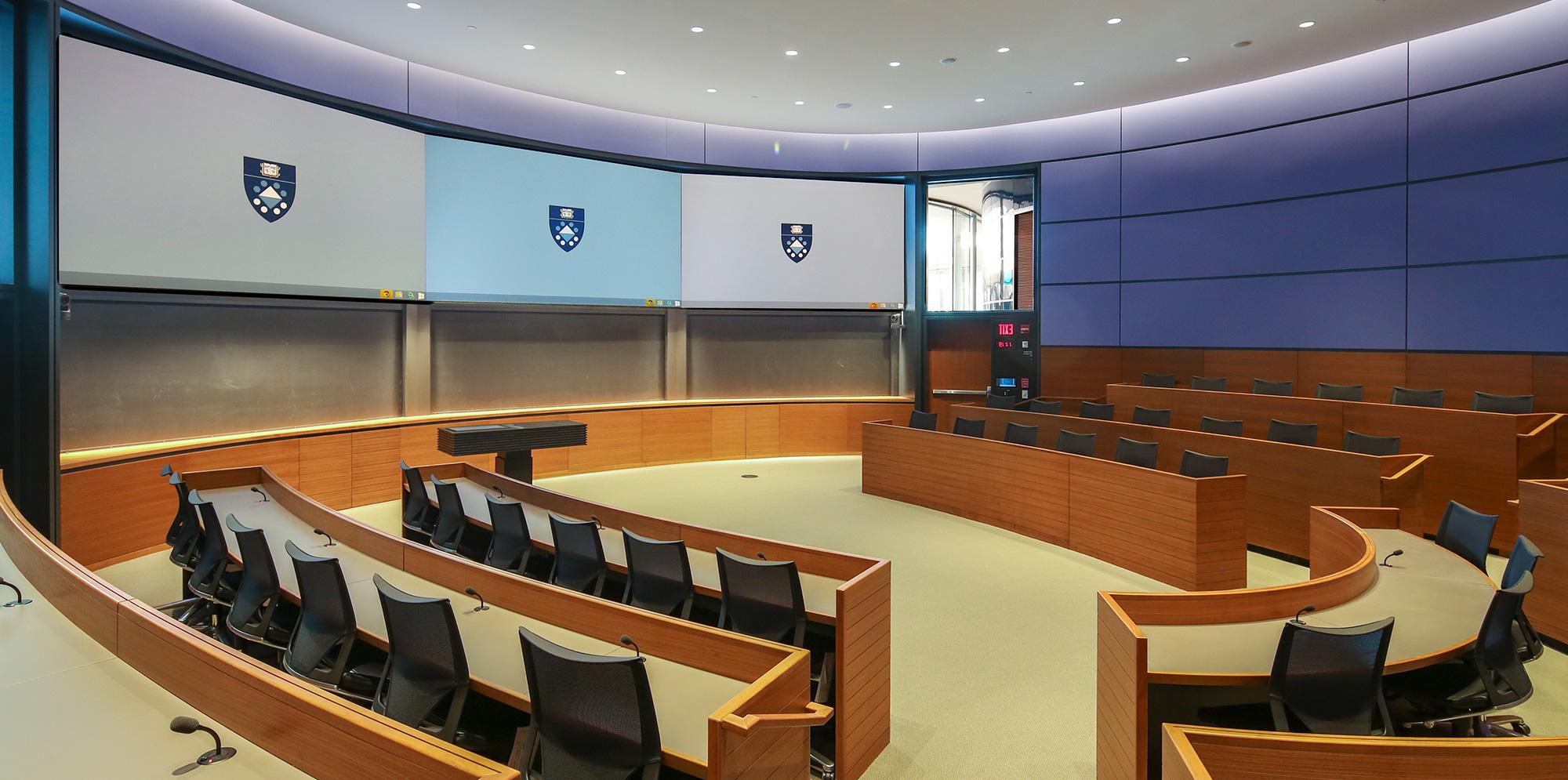 Yale school of management lecture room